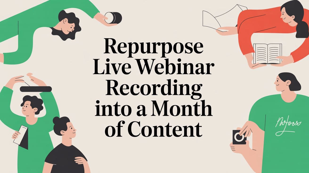 Repurpose Live Webinar Recording and Get a Month of Content in Minutes