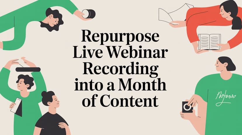 Repurpose Live Webinar Recording and Get a Month of Content in Minutes