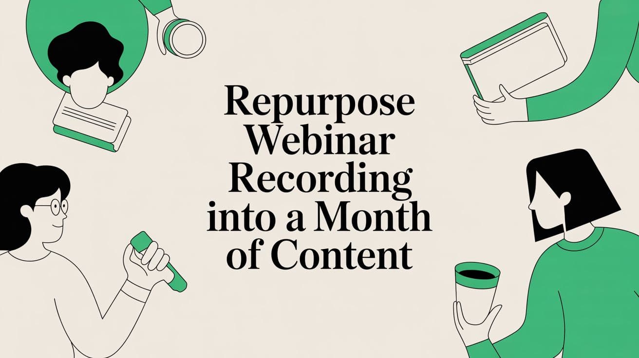 How to Repurpose Webinar Recording Into a Month of Content