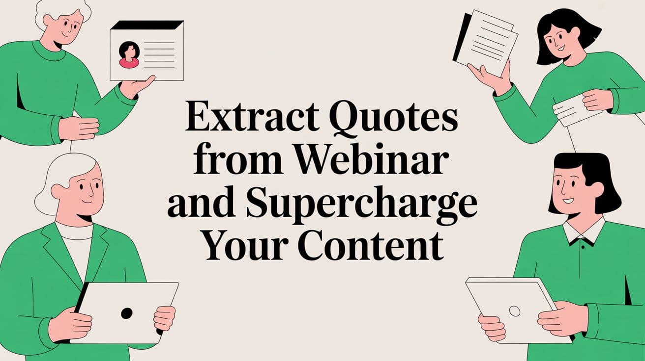 How to Extract Quotes from a Webinar and Maximise Your ROI