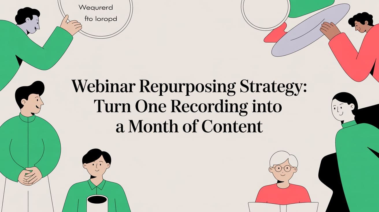 Your webinar repurposing strategy: Turn one recording into a month of content