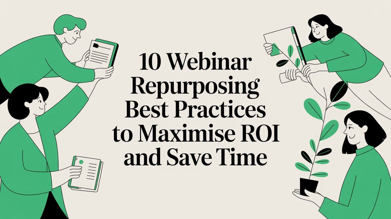 10 Webinar Repurposing Best Practices to Maximise ROI and Save Time