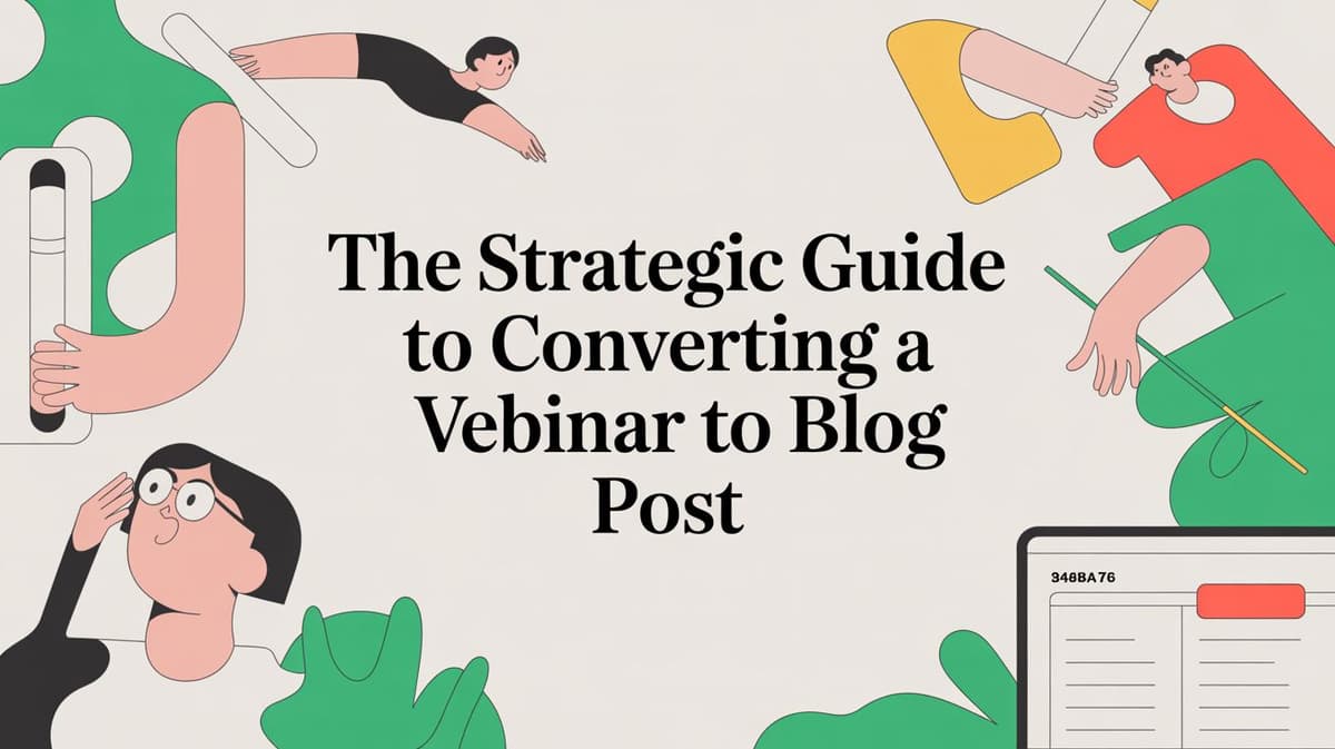 How to Turn a Webinar into a Blog Post (Without Wasting Hours)