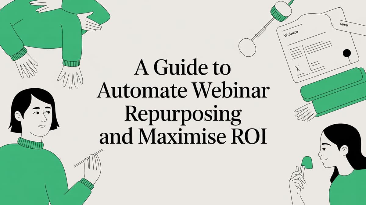 How to Automate Webinar Repurposing and Guarantee Your ROI