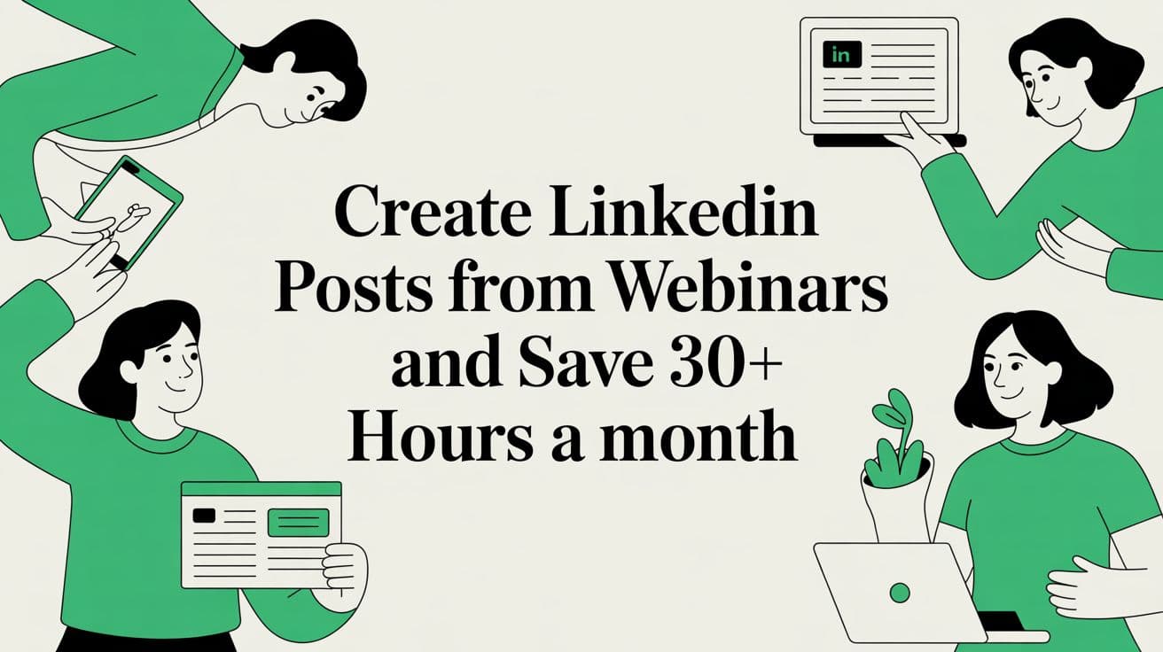 Create LinkedIn Posts From Webinars and Save 30+ Hours a Month